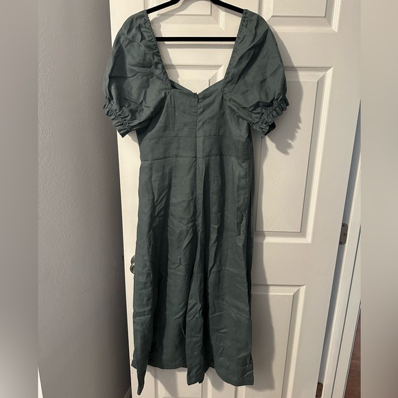BODEN Linen Sweetheart Neckline Dress - Picture 4 of 6